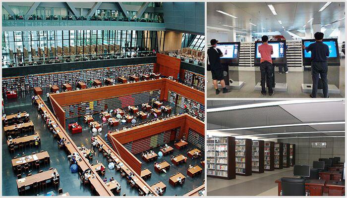 合肥圖書館觸摸查詢一體機案例|圖書館用的觸摸一體機引用價值何在？